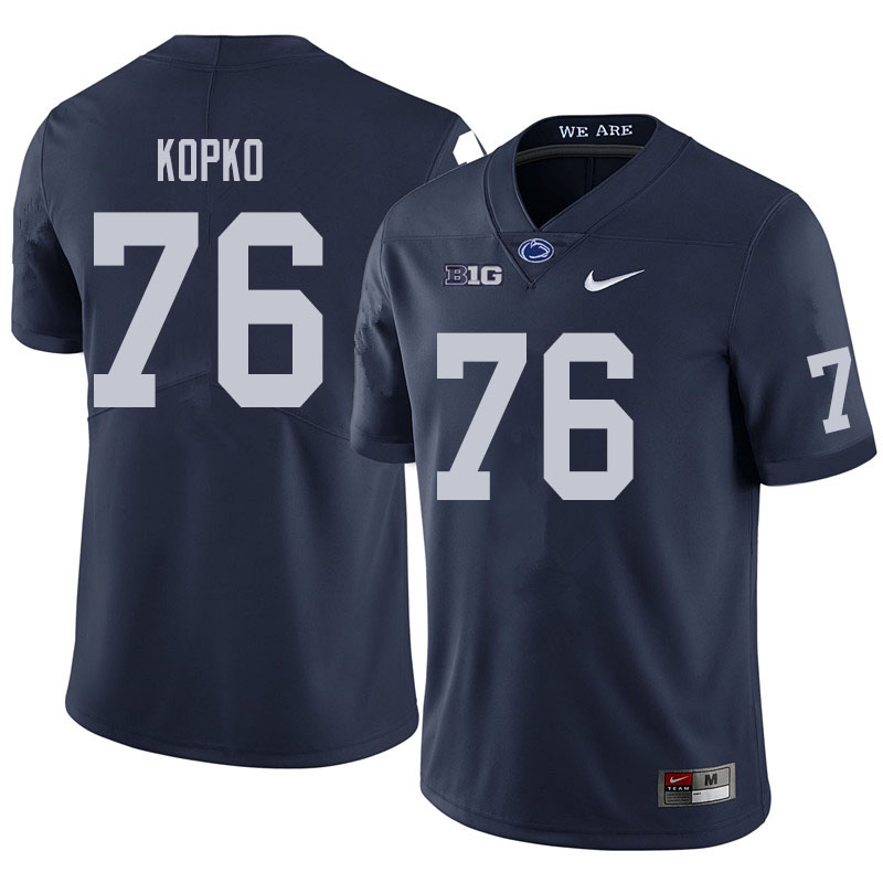 Men #76 Justin Kopko Penn State Nittany Lions College Football Jerseys Sale-Navy